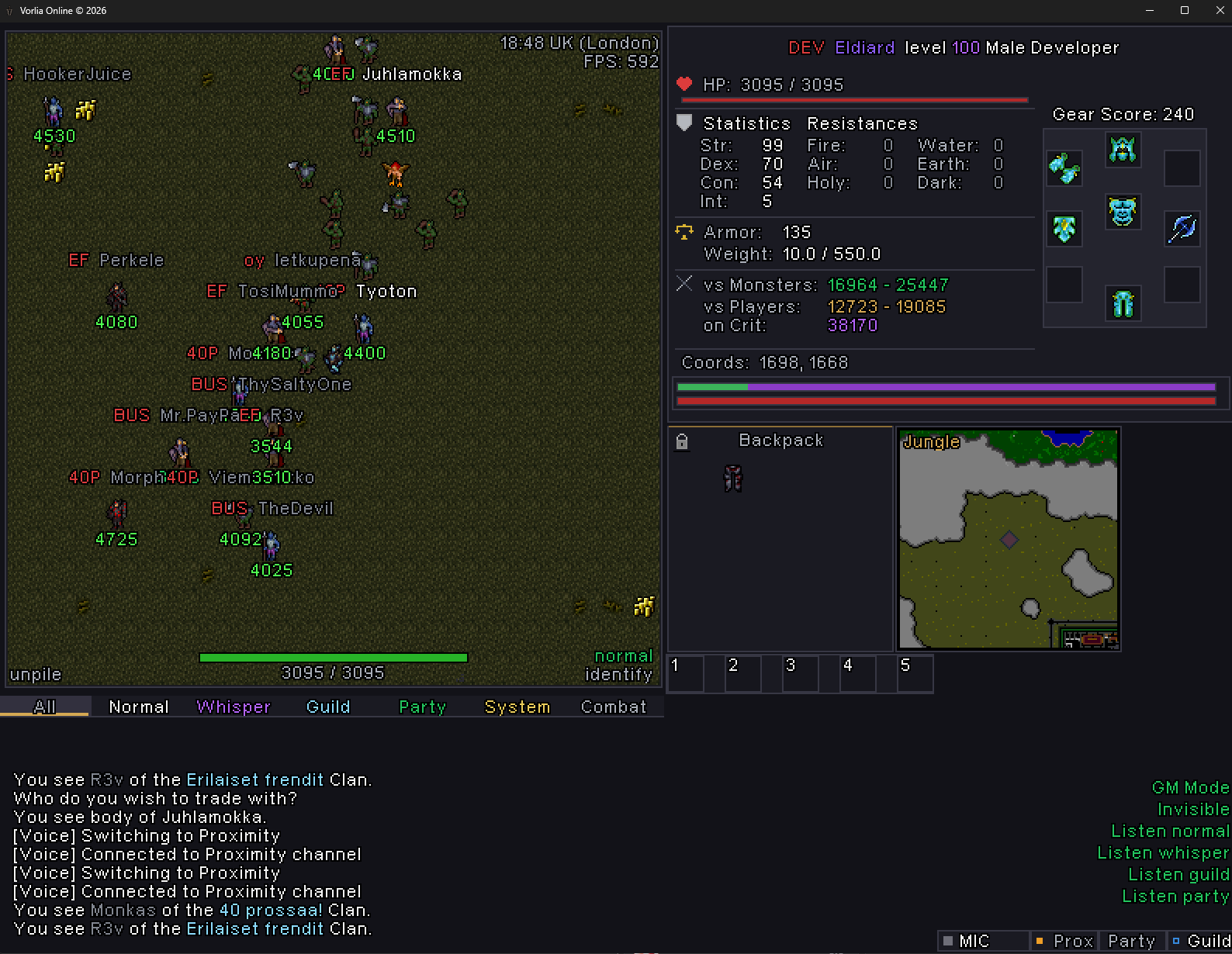 Vorlia Online gameplay screenshot — Jungle region