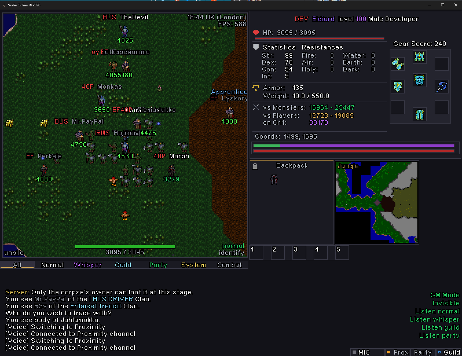Vorlia Online gameplay screenshot — Jungle region